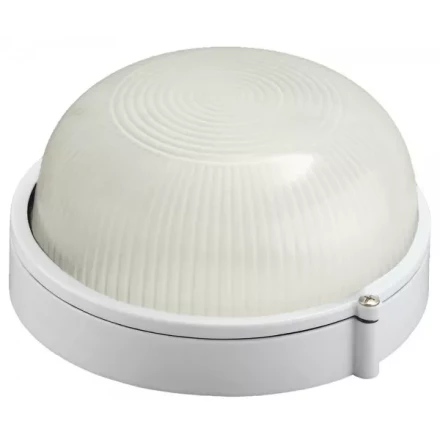 Светильник уличный СВЕТОЗАР влагозащищенный, круг, цвет белый, 60Вт SV-57251-W купить в Урае