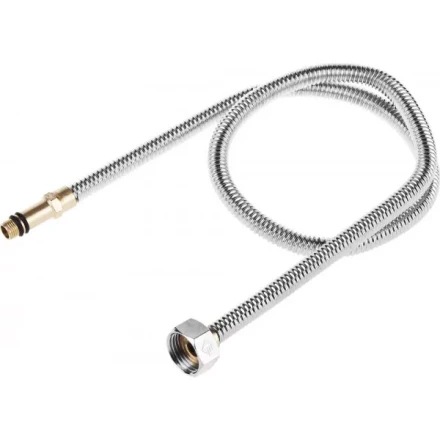 Подводка ЗУБР &quot;ЭКСПЕРТ&quot; сильфонная из нержавеющей стали, для смесителя, удлиненная, г/ш (гайка-штуцер), 1/2&quot;, 0,8м 51013-080 купить в Урае