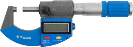 Микрометр ЗУБР &quot;ЭКСПЕРТ&quot; гладкий цифровой, МКЦ 25, диапазон 0-25мм, шаг измерения 0,001мм 34482-25_z01 купить в Урае