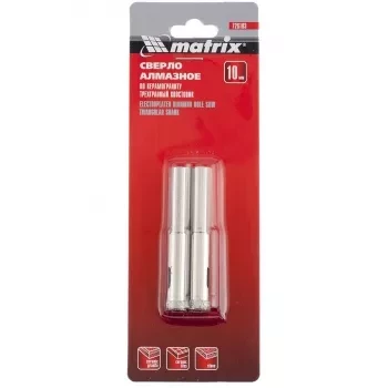 Сверло алмазное по керамограниту 12 х 67 мм 3-гранный хвостовик 2 штук MATRIX 726123 купить в Урае