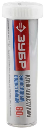 Клей-пластилин ЗУБР эпоксидный водостойкий, на блистере, 60 г 41958 купить в Урае