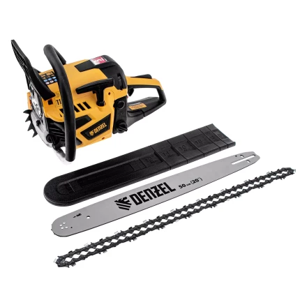Пила цепная бензиновая Denzel DS-5820, шина 50 см, 58 см3, 3.6 л.с, шаг 0,325, паз 1,5 мм, 76 звеньев 95238 купить в Урае