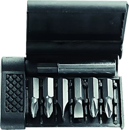 Набор бит, магнитный адаптер для бит, сталь 45Х, 7 предм., в пласт. боксе  SPARTA 113945 купить в Урае