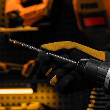 Сверло спиральное по металлу Denzel, 7,0 х 156 мм, Р6М5, Golden Tip, удлиненное, 718258 купить в Урае