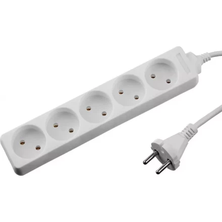 Удлинитель &quot;TOPELECTRO&quot; электрический, ПВС 2х1мм2, 5 гнезд, 3500 Вт, 1.5м, STAYER 55050-1.5 купить в Урае