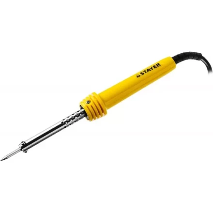 Паяльник MAXTerm с пластмассовой рукояткой, жало - конус, STAYER 55305-30, 30 Вт 55305-30 купить в Урае