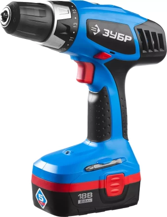 Дрель-шуруповерт 2 АКБ ЗДА-18-2 КИН20 серия ПРОФЕССИОНАЛ купить в Урае