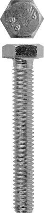 Болт ЗУБР с шестигранной головкой, DIN 933, класс прочности 8.8, оцинкованный, M8 x 80 мм, ТФ0, 500 шт. 4-303070-08-080 купить в Урае