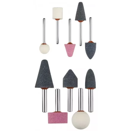 Набор ЗУБР &quot;МАСТЕР&quot;: Абразивные минишарошки-насадки для гравера и дрели, хвостовик d 3,2мм,  d 6мм 35998-H10 купить в Урае