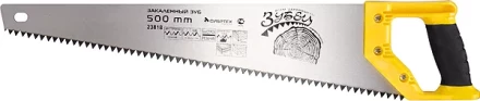 Ножовка по дереву &quot;Зубец&quot; 500 мм шаг зуба 7мм зуб 2D калёный зуб 2-х комп. рукоятка Сибртех 23818 купить в Урае