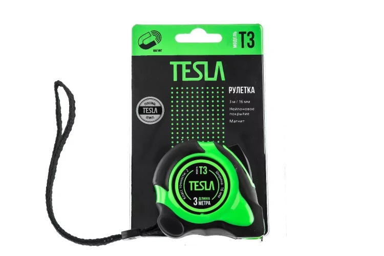 Рулетка TESLA 3м х 16мм (T-3) купить в Урае