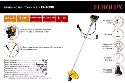 Триммер бензиновый Eurolux TR-4000T 70/2/26 купить в Урае