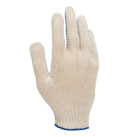 Перчатки трикотажные усиленные, с ПВХ точкой, 7 класс вязки Россия 677725 купить в Урае