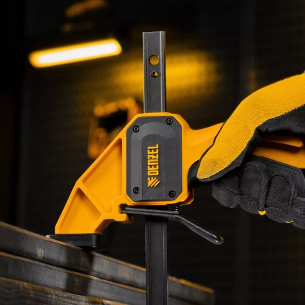 Струбцина F-образная Denzel, быстрозажимная, 150 х 80 мм, усиленный нейлоновый корпус 20505 купить в Урае