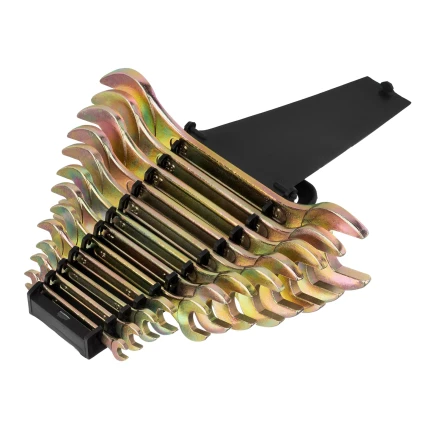 Набор ключей рожковых Сибртех 15281, 6-32 мм, 12 шт, желтый цинк купить в Урае