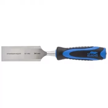 Долото-стамеска,плоская,38мм, двухкомпонентная рукоятка,металлический затыльник БАРС 24659 купить в Урае