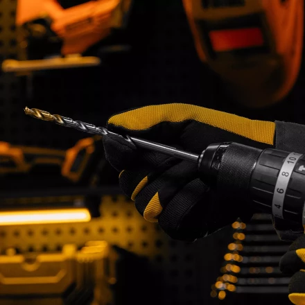 Сверло спиральное по металлу Denzel, 7,5 х 156 мм, Р6М5, Golden Tip, удлиненное, 718259 купить в Урае