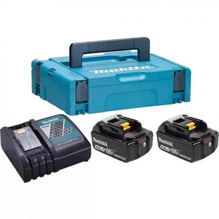 Набор 2 аккумулятора Makita BL 1840B 198310-8, 4 Ач и Зарядное устройство DC 18 RC в MakPac купить в Урае