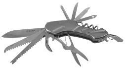 Нож складной многофункциональный 12в1 рукоятка 90 мм ЗУБР МАСТЕР 47781