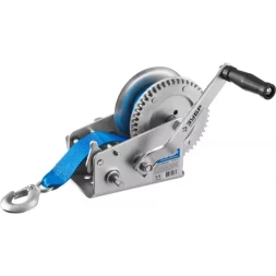 Лебедка ручная барабанная ЗУБР "ПРОФЕССИОНАЛ", тяговая, ленточная, 1,1т, 10м 43115-1.1