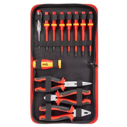 Набор диэлектрического инструмента электрика КВТ НИИ-22, 12 предметов (88962) купить в Урае