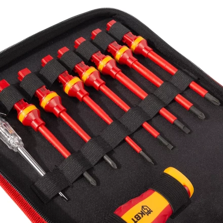 Набор диэлектрического инструмента электрика КВТ НИИ-22, 12 предметов (88962) купить в Урае