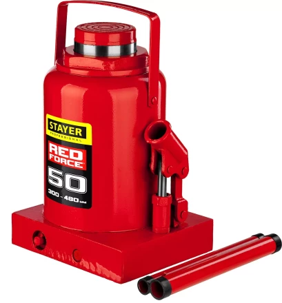 Домкрат гидравлический бутылочный &quot;RED FORCE&quot;, 50т, 300-480 мм, STAYER 43160-50 43160-50_z01 купить в Урае