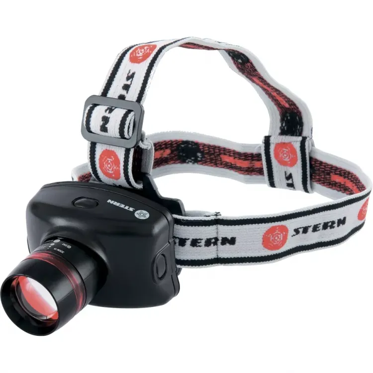 Фонарь наголовный Zoom 3W LED CRE Q5 160 Лм 100 м 3 режима 100% - 50% - стробоскоп 3хААА Stern 90567 купить в Урае
