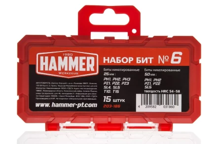 Набор бит HAMMER 203-186 купить в Урае