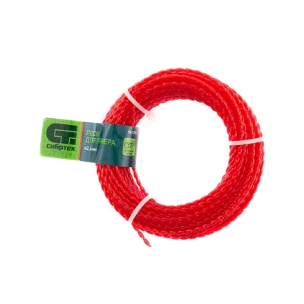 Леска для триммера овальная витая, 2.4 мм х 15 м, Россия Сибртех 961375 купить в Урае