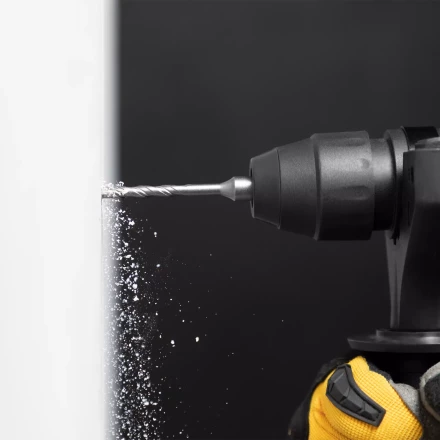 Бур по бетону Denzel, 4 x 110 мм,двойная спираль, три пылеотводящие кромки, 705002 купить в Урае