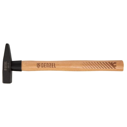 Молоток слесарный, 200 г Denzel, кованый квадратный боек, буковая рукоятка, 10426 купить в Урае