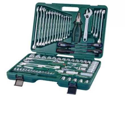 Набор головок торцевых универсальных 1/2&quot;DR 8-32мм   1/4&quot;DR 4-10мм ключи комбинированные 8-24 мм отвертки 101 предмет S04H624101 S  Jonnesway 47701 купить в Урае