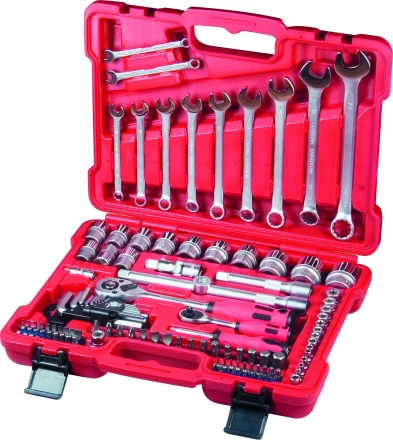 Набор слесарно-монтажный с квадратами 1/4 и 1/2 и  5/16 112 предметов MATRIX PROFI 13586 купить в Урае