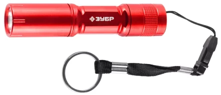 Фонарь ЗУБР &quot;МАСТЕР&quot; ручной, алюминиевый корпус, 1 сверхъяркий светодиод, 1АА, красный 56220-R купить в Урае