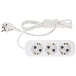 Удлинитель бытовой серия УХз-10-302, с заземлением, 2м, 3 розетки, 10A Stern 95765