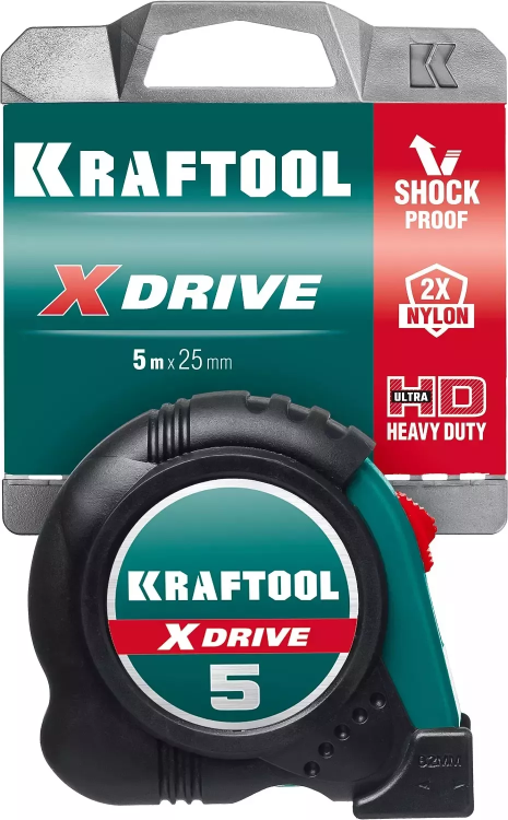 Рулетка KRAFTOOL с нейлоновым покрытием, обрезин корпус, 5/25мм 34122-05-25_z02 купить в Урае