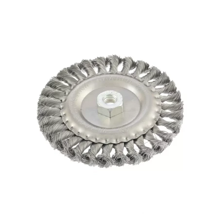 Щетка для УШМ 150 мм М14 плоская крученая проволока 0,35 мм MATRIX 74635 купить в Урае