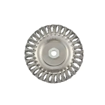 Щетка для УШМ 150 мм М14 плоская крученая проволока 0,35 мм MATRIX 74635 купить в Урае