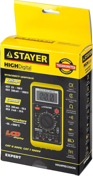 Мультиметр STAYER "EXPERT" HIGHDigital цифровой 45320-T купить в Урае