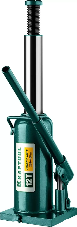 Домкрат гидравлический бутылочный "Kraft-Lift", сварной, 12т, 230-458мм, KRAFTOOL 43462-12 43462-12_z01 купить в Урае