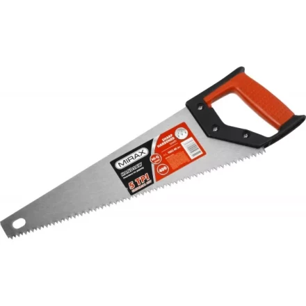 Ножовка по дереву (пила) MIRAX Universal 400 мм, 5 TPI, рез вдоль и поперек волокон, для крупных и средних заготовок 1502-40_z01 купить в Урае