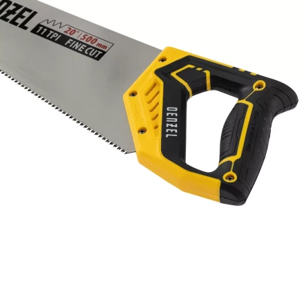Ножовка по дереву, 500 мм, 11 TPI, зуб 3D, двухкомпонентная рукоятка Denzel 24148 купить в Урае