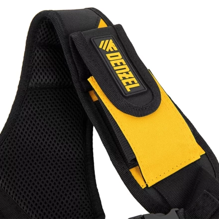 Пояс монтажника усиленный, с лямками, сумки поясные, держатель для молотка// Denzel 90290 купить в Урае