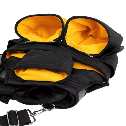 Пояс монтажника усиленный, с лямками, сумки поясные, держатель для молотка// Denzel 90290 купить в Урае