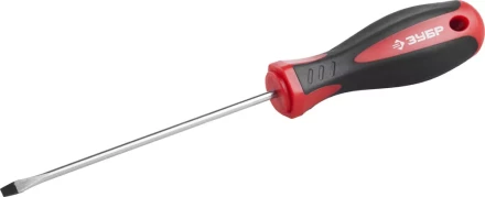 Отвертка ЗУБР &quot;МАСТЕР&quot;, Cr-v, эргономичная двухкомпонентная рукоятка, SL3,0x100мм 25061-3.0-100_z03 купить в Урае