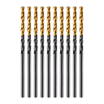 Сверло по металлу, 2 мм, HSS-Tin, Golden Tip, 10 шт. Denzel 717203 купить в Урае