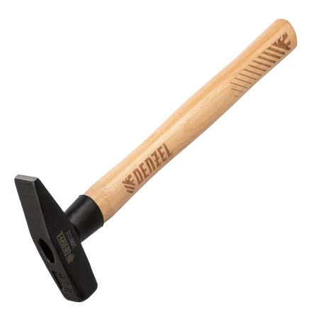 Молоток слесарный, 300 г Denzel, кованый квадратный боек, буковая рукоятка, 10427 купить в Урае