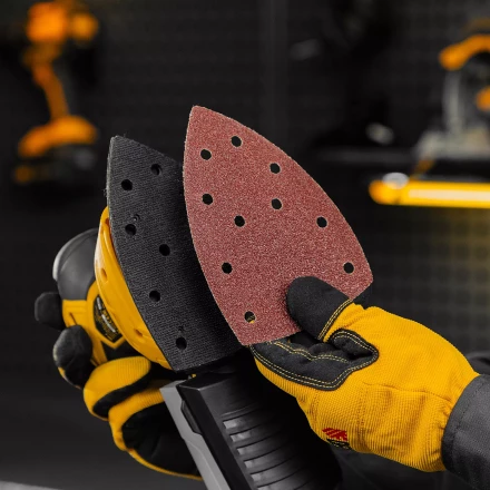 Треугольник абразивный на ворc. подложке под "липучку", перф., P 40, 150х150х100 мм, 5 шт. Denzel 738577 купить в Урае