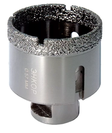 Коронка алмазная по керамограниту D 57 мм для УШМ сух. рез Энкор 48313 купить в Урае